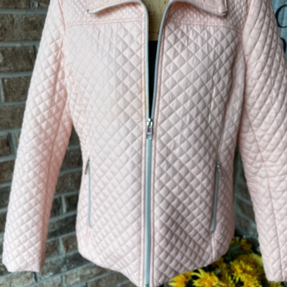 Black Rivet Jackets & Blazers - BLACK RIVET PINK QUILTED JACKET